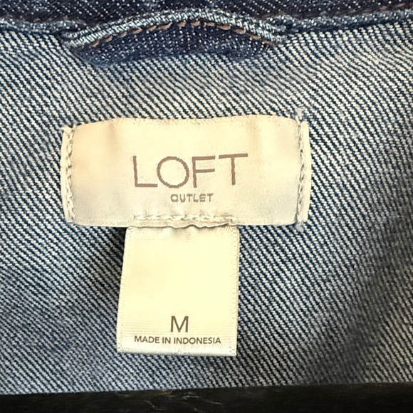LOFT Women's Dark Blue Denim Jacket - Picture 2 of 5